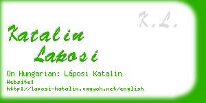 katalin laposi business card