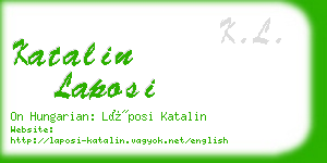 katalin laposi business card